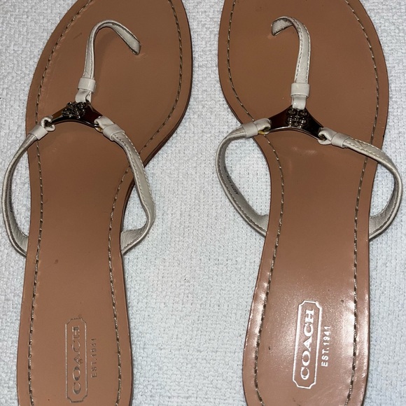 Coach Sandals, lLght Cram or White color, size 10M - Picture 4 of 11